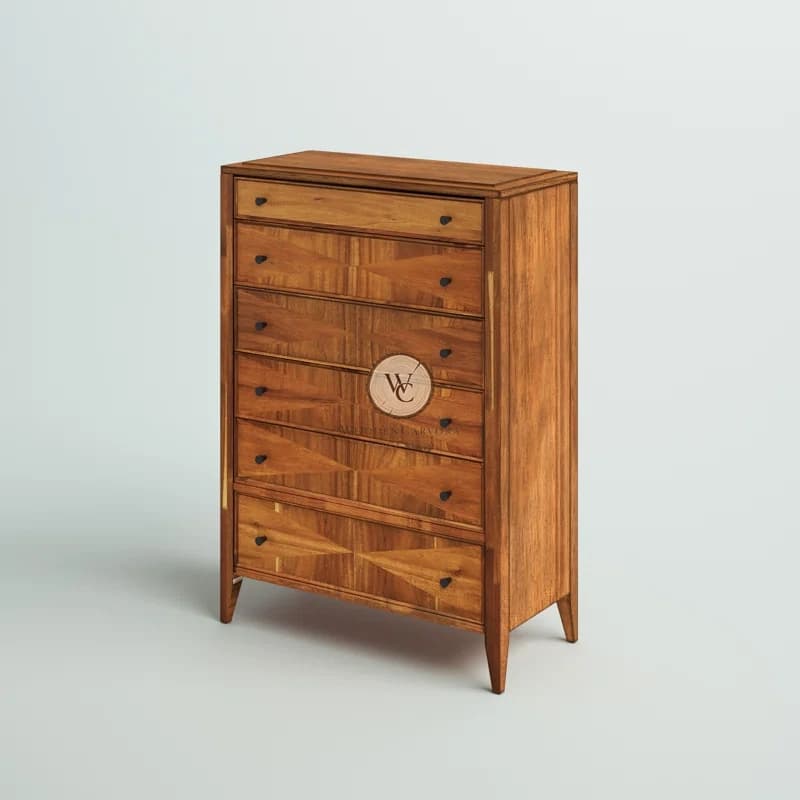 Acacia Wood Chest of Drawers / Dresser, another view