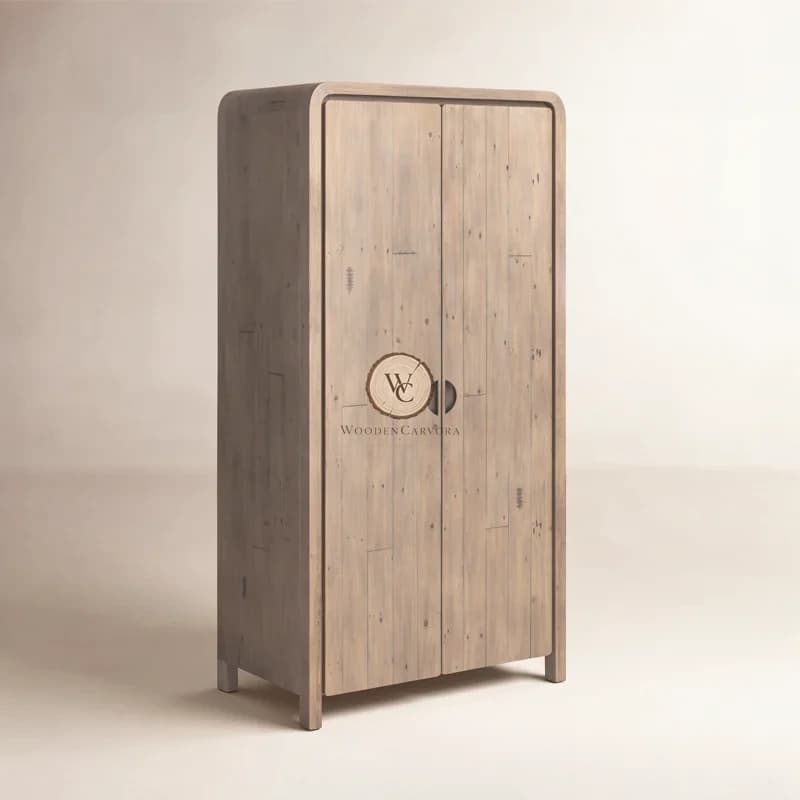 Sheesham Wood Round Armoire/Wardrobe