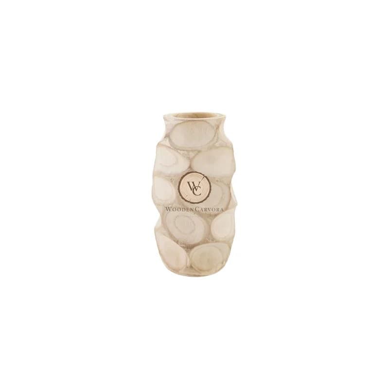 Mango Wood Decorative Vase, another view