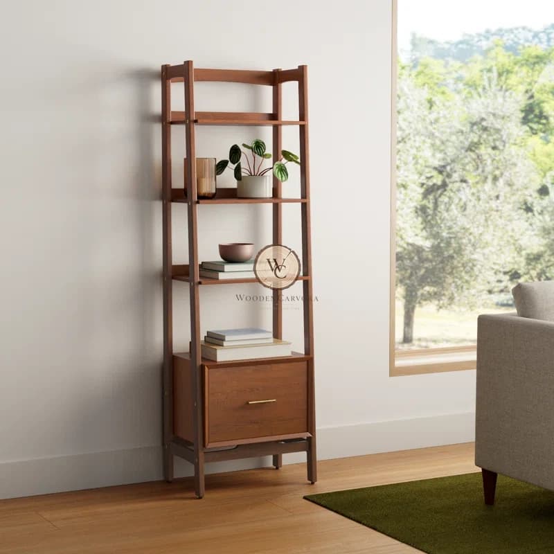 Etagere Bookcase in Solid & Engineered Wood, another view