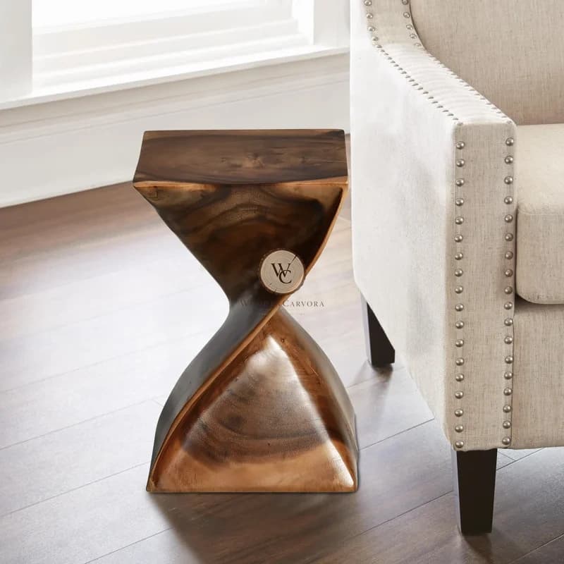 Acacia Wood End Table