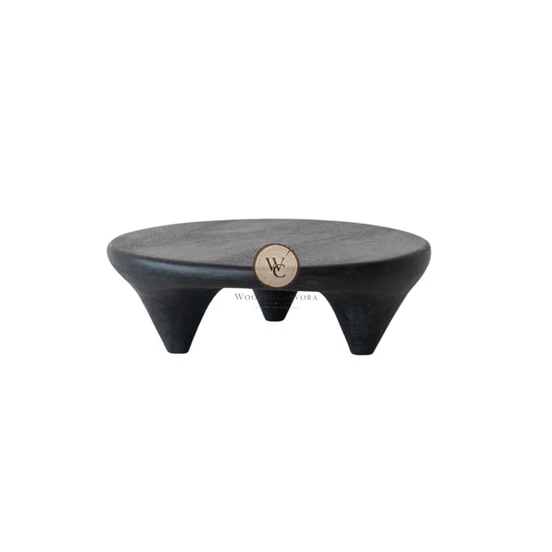 Mango Wood Round Pedestal Stand