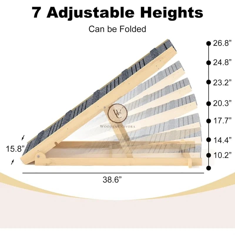 Acacia Wood Pet Ramp, another view