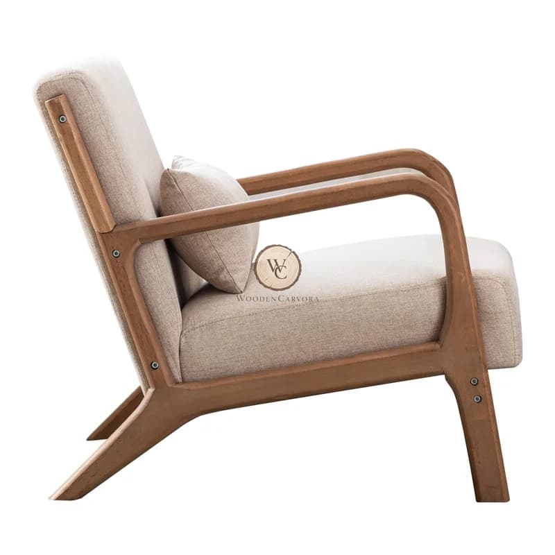 Sheesham Wood Square Accent Chair, another view