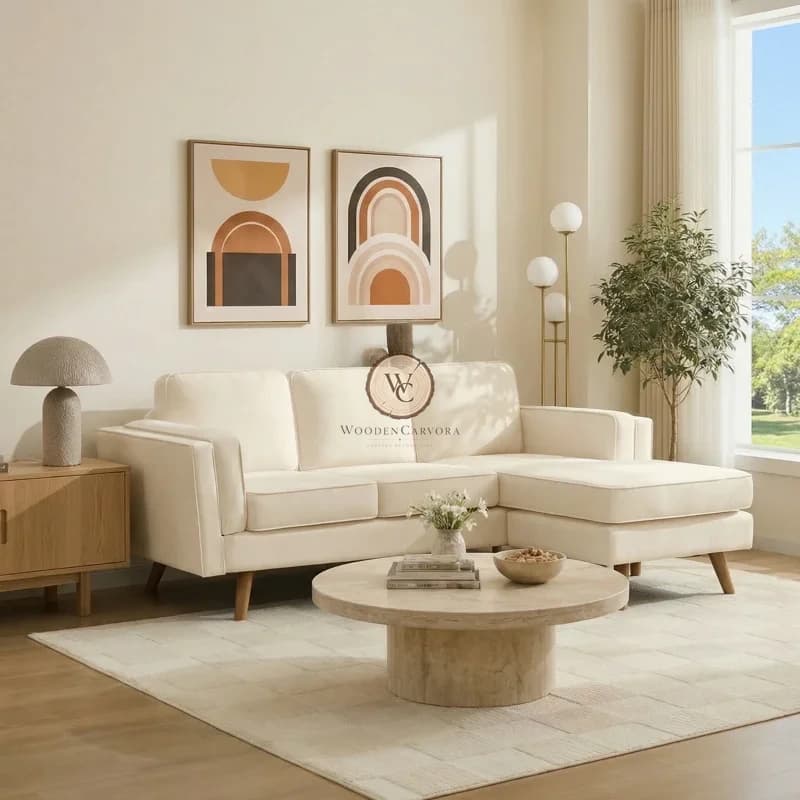 Sheesham Wood L-Shape Sectional