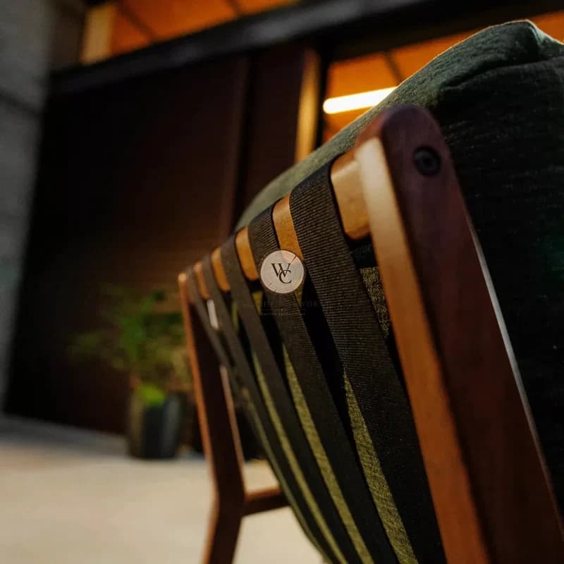 Sheesham Wood Lounge Chair, another view