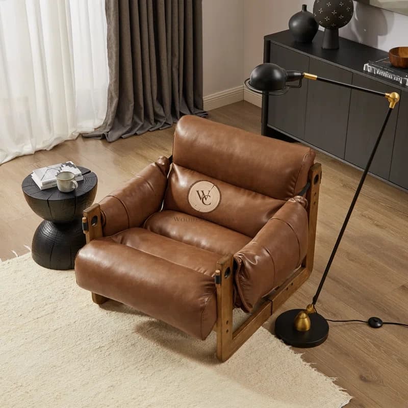 Sheesham Wood Lounge Chair 2, another view