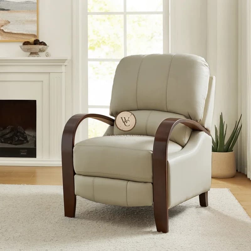 Sheesham Wood Recliner, another view
