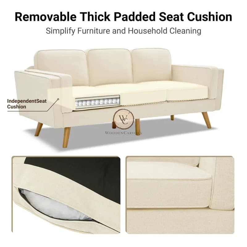 Sheesham Wood 2-Piece Sofa Set, another view