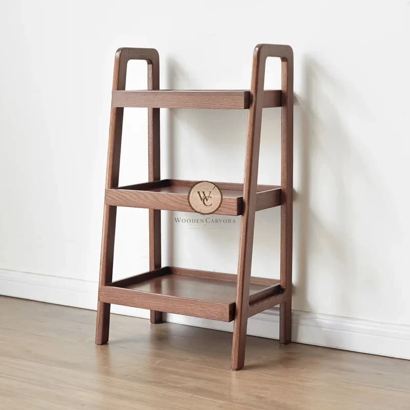 Sheesham Wood Storage 3-Tier Entryway Rack