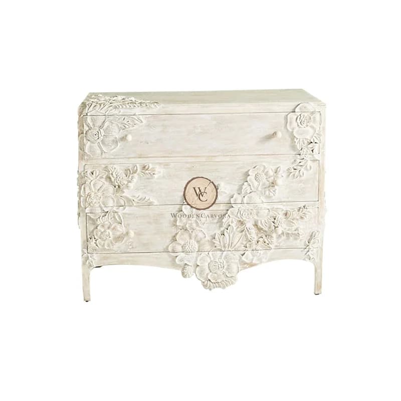 Sheesham Wood 3-Drawer Accent Chest