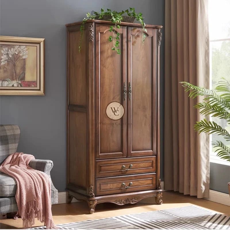 Sheesham Wood Hand-Carved Wardrobe 2
