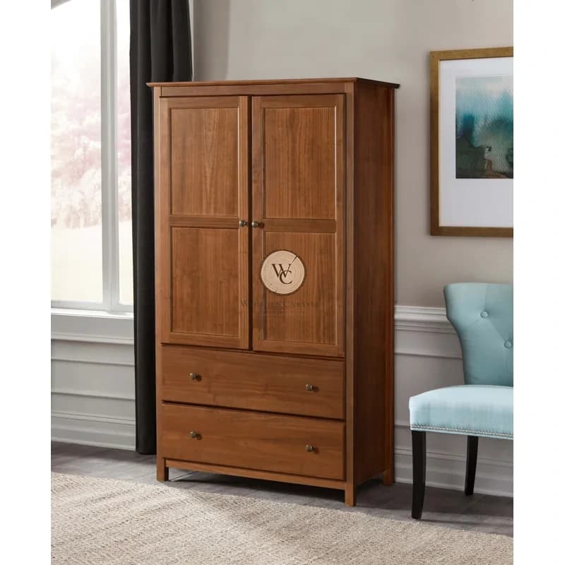 Acacia Wood Wardrobe