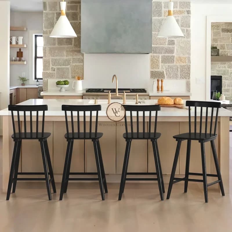 Sheesham Wood Bar Stool 11