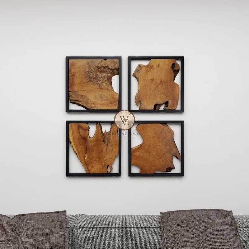 Teak Wood Live Edge Wall Art / Wall Decor
