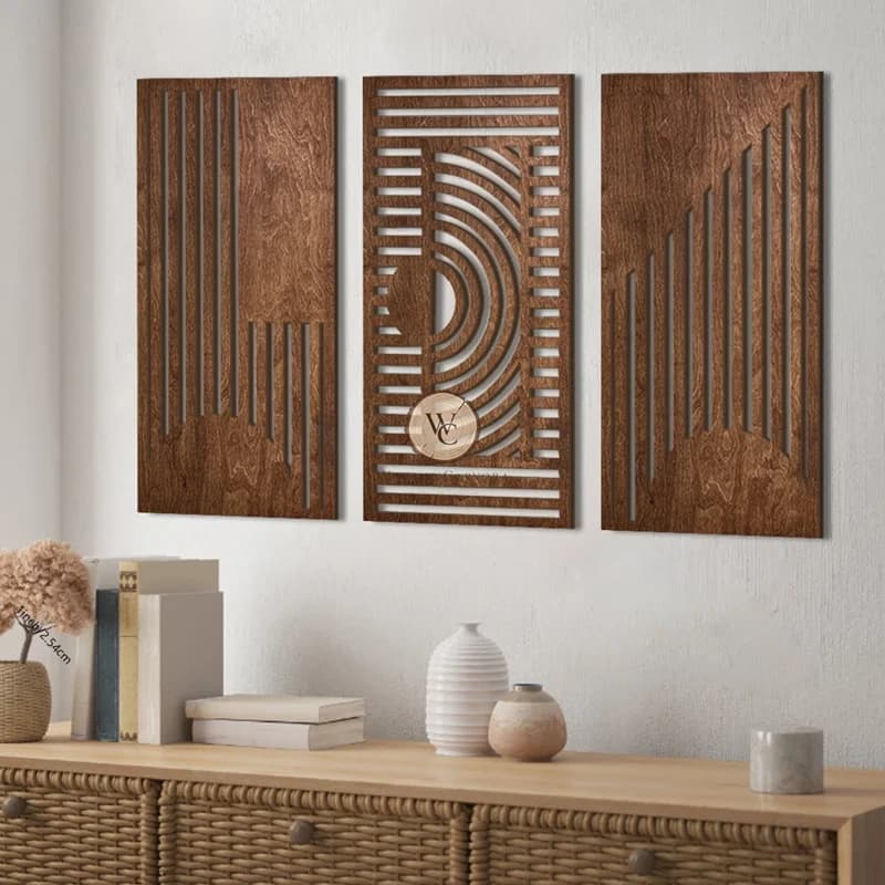 Mango Wood Hand-Carved Wall Art / Wall Decor 2