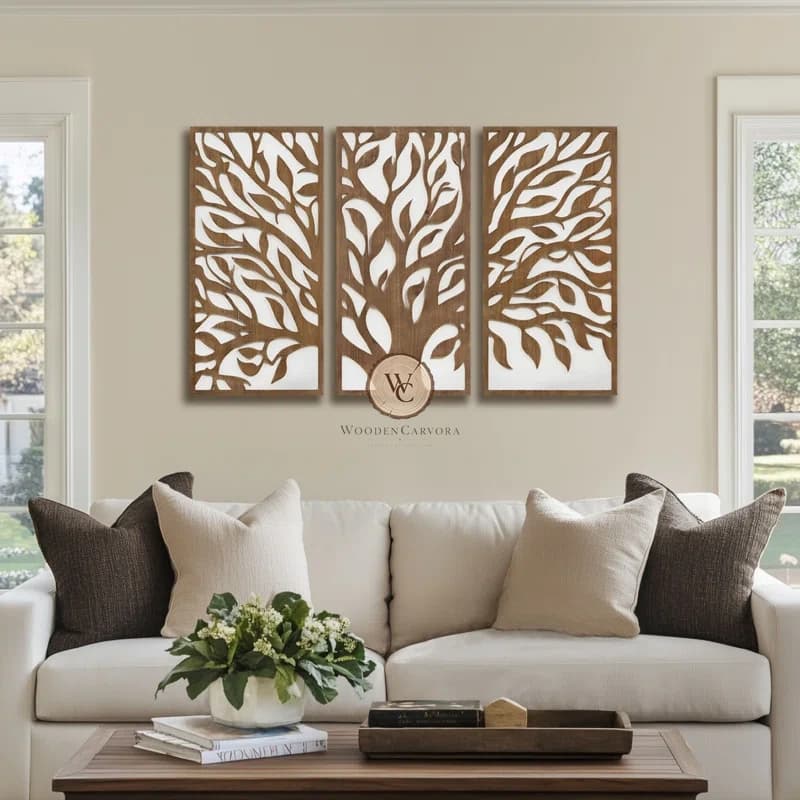 Mango Wood Wall Art / Wall Decor 2