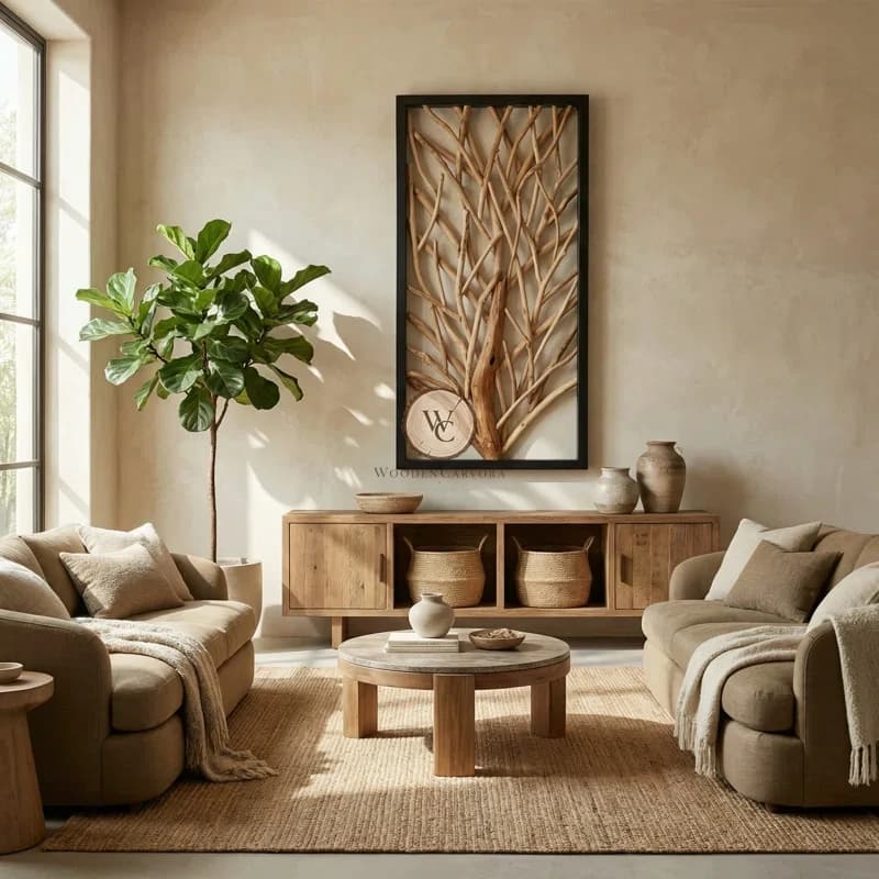 Teak Wood Wall Art / Wall Decor 3