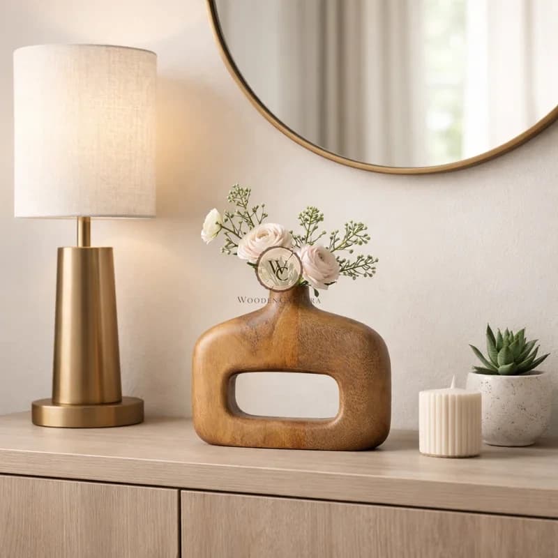 Mango Wood Decorative Vase 2