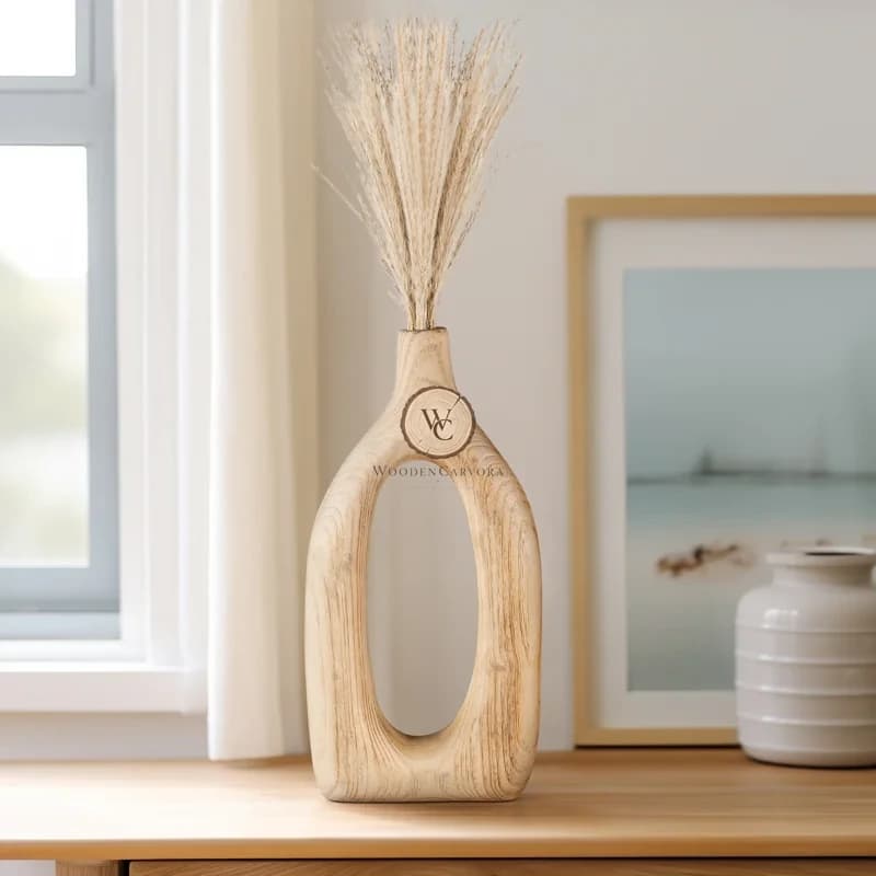 Mango Wood Decorative Vase 5