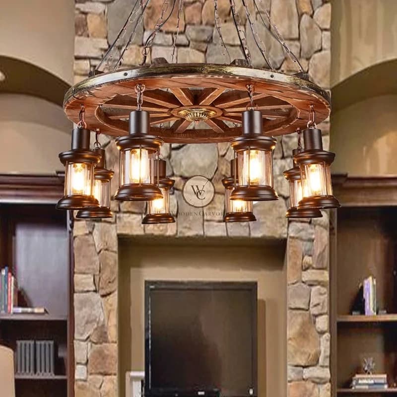 Mango Wood Chandelier 5