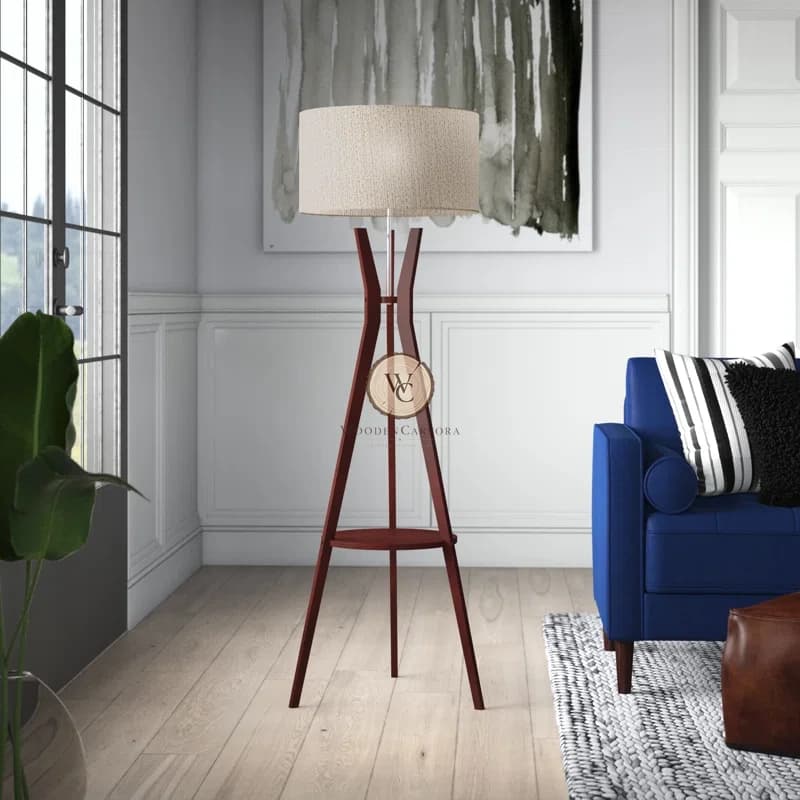 Sheesham Wood Floor Lamp