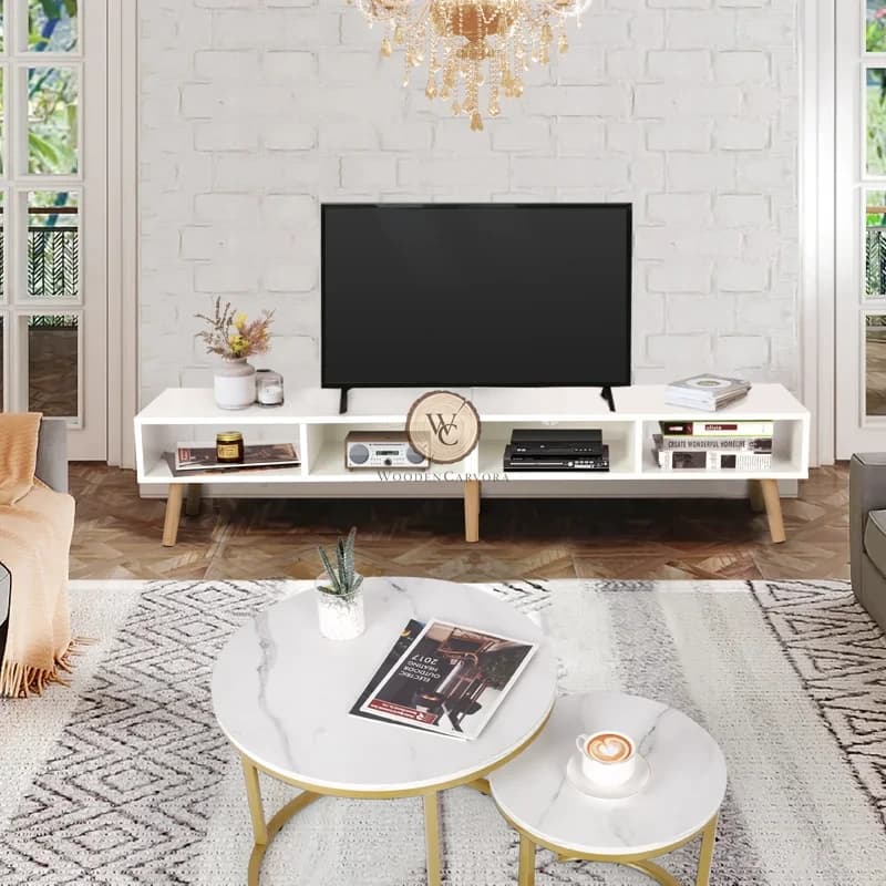 Mango Wood Storage TV Stand 3
