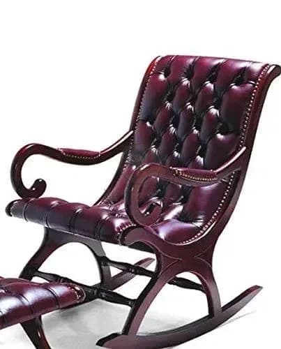 Aamazing Hand Carved Rocking Chair with foot rest, another view