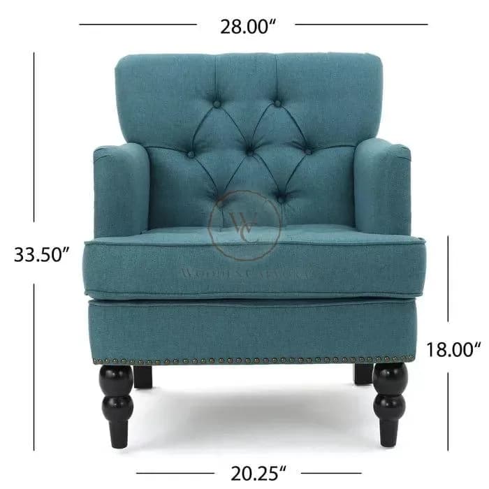 Alica Wide Tufted Armchair, another view
