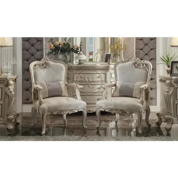 Picardy Traditional Accent Chair with Cabriole Legs, another view