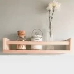 Wooden Wall Shelf For Bathroom Accessories / Kitchen Spice/ Use as Cosmetics Rack