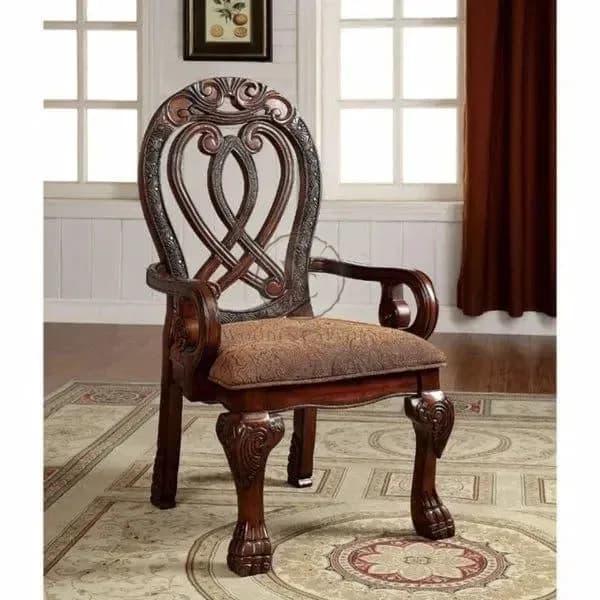 Wyndmere Traditional Arm Chair, Cherry Finish